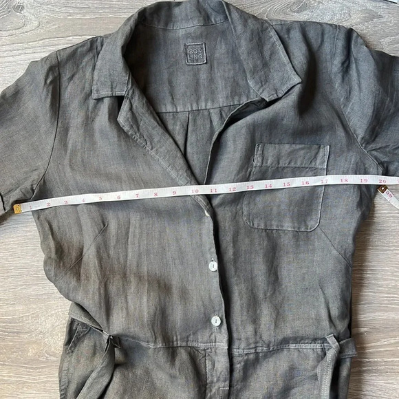 120% lino linen jumpsuit gray - Picture 9 of 13
